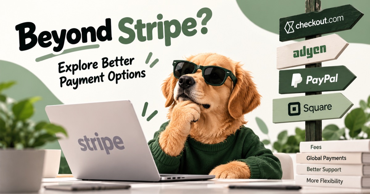 Beyond Stripe? Explore better payment options: Checkout.com, Adyen, PayPal and Square.